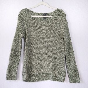 Quinn Green/Grey Knit Sweater